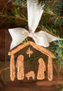 Nativity Gold Acrylic Ornament