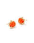 Pumpkin Gold Stud Earring Orange Mother of Pearl