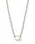 Cailin Pendant Necklace Rhodium Ivory Mother of Pearl