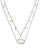 Elisa Silver Multi Strand Necklace Iridescent Drusy