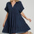 Brunchin' With Friends Linen Dress (Navy)