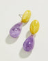 Cotton Candy Earrings - Green and Purple