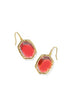 Daphane Drop Gold Earring In Dichroic Glass