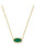 Elisa Necklace Gold Emerald Drusy