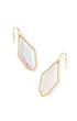 Evelyn Drop Earrings Gold Rock Crystal Dichroic