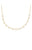 Haisley Gold Heart Strand Necklace In White Crystal