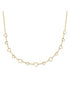 Haisley Gold Heart Strand Necklace In White Crystal