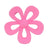 Hot Pink Open Flower Hair Clip