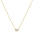 14kt gold and diamond significance bar necklace - two