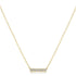 14kt gold and diamond significance bar necklace - six