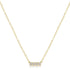 14kt gold and diamond significance bar necklace - four