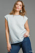 Gracie Striped Knit Top | Lt. Blue