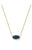 Kendra Scott Elisa Gold Necklace In Blue Drusy