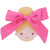 Kids Hot Pink Satin Hair Bow