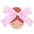 Kids Light Pink Satin Hair Bow