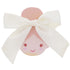 Kids White Satin Hair Bow