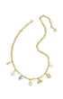 Melody Charm Gold Necklace In Neutral Mix