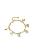 Melody Gold Charm Bracelet In Gold Neutral Mix