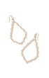 Sophee Crystal Open Frame Earrings Gold White Crystal