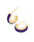 Ainsley Gold Huggie Earrings Purple