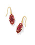 Lindy Rae Lee Gold Drop Earrings in Red Crystal