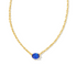 Kendra Scott Cailin Gold Pendant Necklace In Blue Crystal