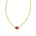 Kendra Scott Cailin Gold Pendant Necklace In Burgundy Crystal