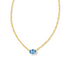 Kendra Scott Cailin Gold Pendant Necklace In Blue Violet Crystal