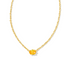 Kendra Scott Cailin Gold Pendant Necklace In Yellow Crystal