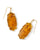 Elle Bamboo Framed Drop Earring Marbled Amber Illusion