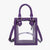 Elise Clear Rectangular Crossbody In Purple