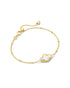 Kendra Scott Abbie Gold Satellite Chain Bracelet In Ivory Mother-of-Pearl