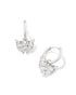 Kendra Scott Blair Rhod Butterfly Huggie Earrings In White Crystal