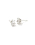 Kendra Scott Cailin Silver Crystal Stud Earing In White Cz