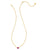 Kendra Scott Cailin Gold Pendant Necklace In Purple Crystal