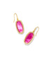 Kendra Scott Dani Gold Ridge Frame Drop Earrings In Azalea Illusion