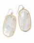 Kendra Scott Danielle Gold Statement Earrings In Ivory Mother-of-Pearl