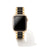 Kendra Scott Dira 3 Link Watch Band In Gold Tone & Black Stainless Steel