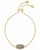 Kendra Scott Elaina Gold Adjustable Chain Bracelet In Platinum Drusy