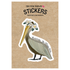 Louisiana Pelican Girl Sticker