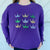 Victoria Crown Sequin Sweatshirt - Purple