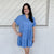 Brunchin' With Friends Linen Dress (Orchid Blue)