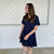 Brunchin' With Friends Linen Dress (Navy)