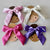 Kids White Satin Hair Bow