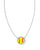 Kendra Scott Softball Short Silver Pendant Necklace In Chartreuse Magnesite 