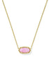 Kendra Scott Elisa Gold Necklace In Carnation Opal