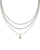 Kendra Scott Mini Elisa Triple Strand Silver Necklace In Iridescent Drusy 