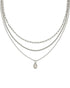 Kendra Scott Mini Elisa Triple Strand Silver Necklace In Iridescent Drusy