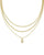 Kendra Scott Mini Elisa Triple Strand Gold Necklace In Iridescent Drusy 