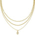 Kendra Scott Mini Elisa Triple Strand Gold Necklace In Iridescent Drusy